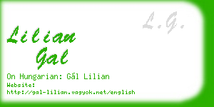 lilian gal business card
